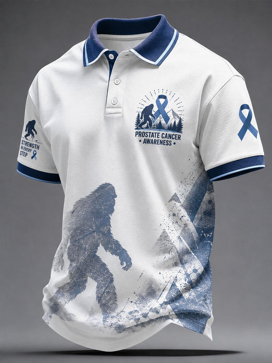 Men's Prostate Cancer Awareness Printed Casual Top