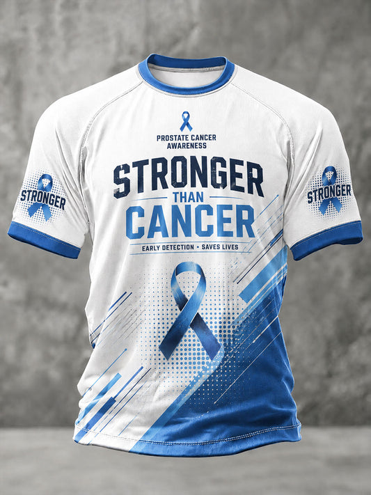 Men's Prostate Cancer Prevention Promotional Casual T-shirt