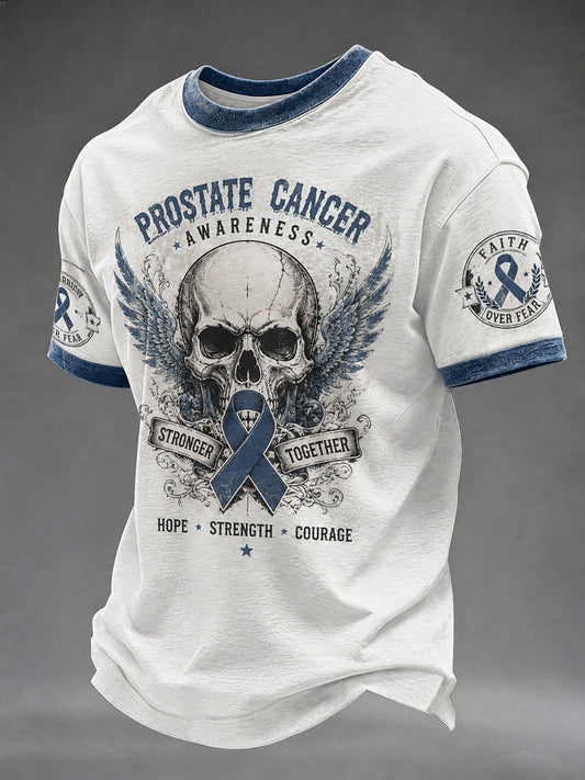 Men's Prostate Cancer Print Casual T-Shirt