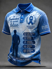 Men's 'In September We Spread Blue' Prostate Cancer Awareness Shirts