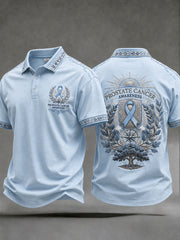 Men's Prostate Cancer Awareness Printed Casual Top