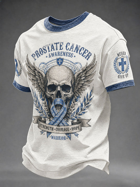 Men's Prostate Cancer Print Casual T-Shirt