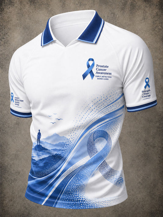 Men's Prostate Cancer Prevention Promotional Casual T-shirt