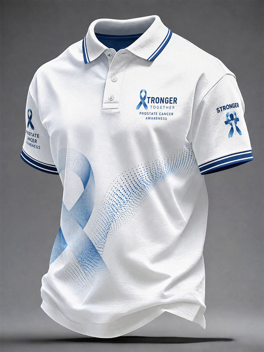 Men's Prostate Cancer Prevention Promotional Casual Polo Shirt