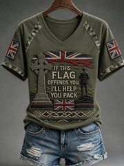 Women's IF THIS FLAG OFFENDS YOU I'LL HELP YOU PACK  T-shirt