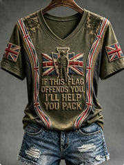 Women's IF THIS FLAG OFFENDS YOU I'LL HELP YOU PACK T-shirt
