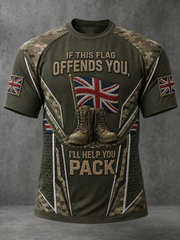 Men's IF THIS FLAG OFFENDS YOU I'LL HELP YOU PACK Tee