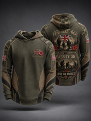 Men's REMEMBER THEM GENERATION TO GENERATION PASS IT ON LEST WE FORGET Waffle Hoodie