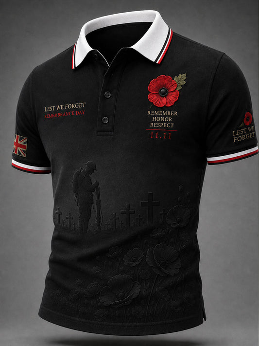 Men's Remembrance Day Lest We Forget Print Shirt