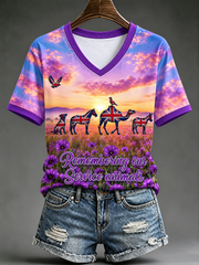 Women's Remembering The Animals Of War Short-sleeved T-shirt