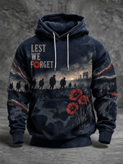 Men's Lest We Forget Printed Hoodie