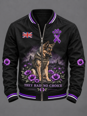 Men's Remembering The Animals Of War Zip-Up Jacket