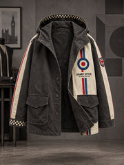 Men's UK Music Lover Mods Art Printed Coat