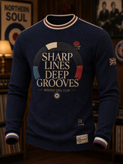 Men's Mods Culture UK Music Lover Printed Waffle Sweatshirt