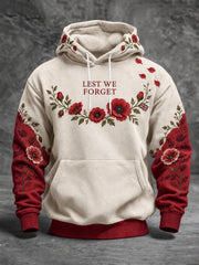 Men's Lest We Forget Printed Hoodie