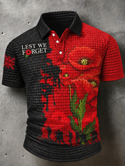 Men's Remembrance Day Lest We Forget  short sleeve shirt