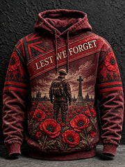 Men's Remembrance Day Lest We Forget  Hoodie