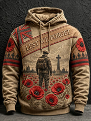 Men's Remembrance Day Lest We Forget  Hoodie