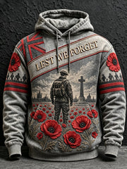 Men's Remembrance Day Lest We Forget  Hoodie