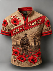 Men's Remembrance Day Lest We Forget Short-Sleeve Polo Shirt