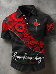 Men's Remembrance Day Lest We Forget  short sleeve shirt