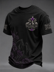 Men's Remembering The Animals Of War Short Sleeves T-shirt