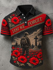 Men's Remembrance Day Lest We Forget  short sleeve shirt