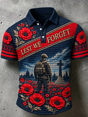Men's Remembrance Day Lest We Forget  short sleeve shirt
