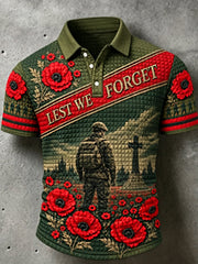 Men's Remembrance Day Lest We Forget  short sleeve shirt